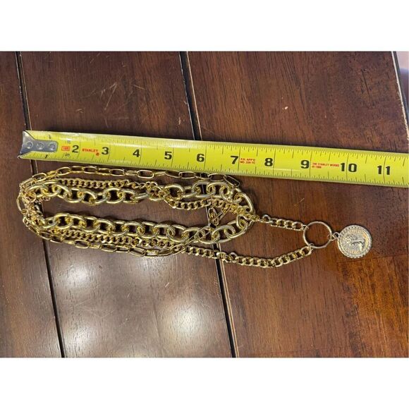 3 piece golden layering necklace new - Picture 4 of 4